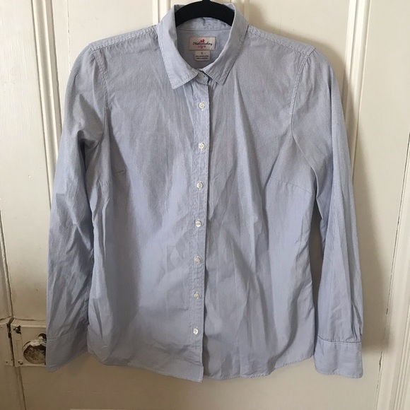 J Crew Factory Blue Stripe Blouse - Picture 1 of 2